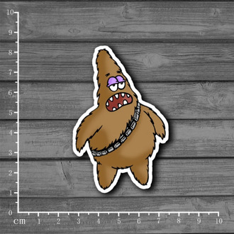 Patrick Or Chewbacca? Cute Cartoon Laptop Notebook Stickers Home Decor Wall Car Stlying Skateboard Sticker Kids Toys[Single]