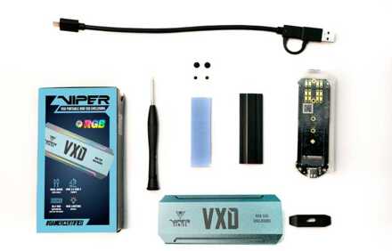 Patriot VXD M.2 PCIe RGB SSD Enclosure Externe behuizing