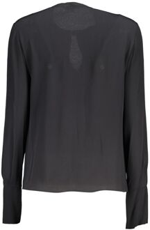 Patrizia Pepe Blouse Met Sleutelgat Lange Mouwen Top - maat Zwart