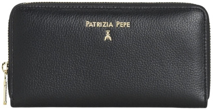 Patrizia Pepe Klassieke Zwarte Zip Around Portemonnee van Patrizia Pepe Patrizia Pepe , Black , Dames - ONE Size