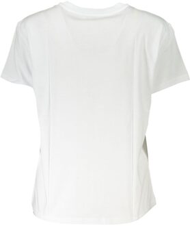 Patrizia Pepe Korte Mouwen Katoenen T-shirt - maat S Wit