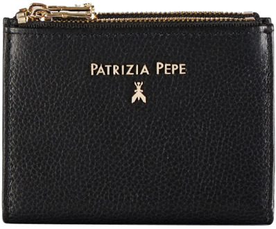Patrizia Pepe Leren portemonnee met rits Patrizia Pepe , Black , Dames - ONE Size