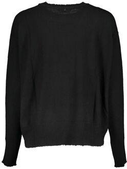 Patrizia Pepe Ontspannen Pasvorm Merino Wol Pullover Trui - maat XS Zwart