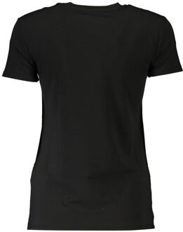 Patrizia Pepe Rhinestone Logo T-shirt - maat Zwart