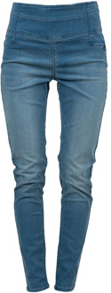 Patrizia Pepe Slim-Fit High-Waisted Jeans met Verwassen Effect Patrizia Pepe , Blue , Dames - W32