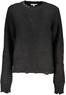 Patrizia Pepe Sweater met Contrastdetails Patrizia Pepe , Black , Dames - M,S,Xs