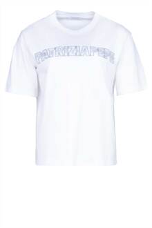 Patrizia Pepe T-shirt met logo Lucia  wit - XS (IT 0),S (IT 1),M (IT 2),L (IT 3),