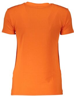Patrizia Pepe Versierde Logo T-shirt Oranje - S