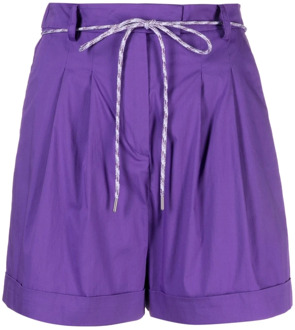 Patrizia Pepe Violet Korte Shorts voor Vrouwen Patrizia Pepe , Purple , Dames - M