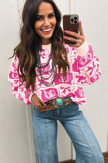 Patroon Langemouw Sweater - maat S Roze