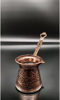Patroon Metalen Casting Koperen Koffiepot 4-Way Set Koffie Pot Koken Turkije 1 cup