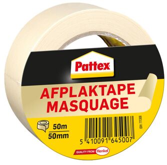 Pattex Afplaktape Pattex 50mmx50m creme