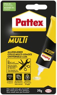 Pattex Alleslijm Pattex Multi tube 20gram op blister Transparant