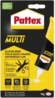 Pattex Alleslijm Pattex Multi tube 50gram op blister Transparant
