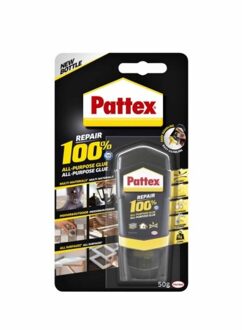 Pattex Lijm Pattex 100% tube 50gram op blister Transparant