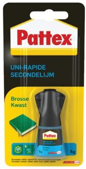 Pattex Secondelijm Pattex met kwast flacon 5gram op blister