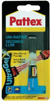 Pattex Secondelijm Pattex ultra gel tube 3gram op blister