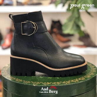 Paul Green Damesschoenen enkellaarsjes Zwart - 39,5