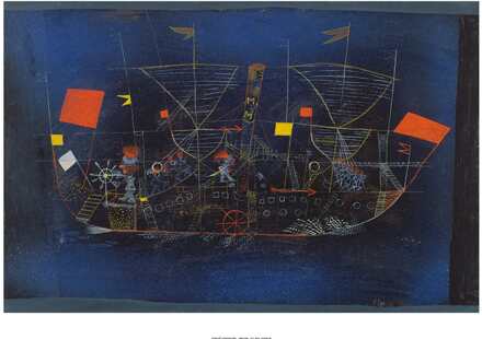 Paul Klee - Abenteuerschiff Kunstdruk 100x70cm