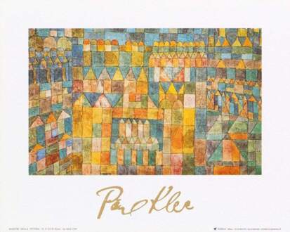 Paul Klee - Tempelviertel Von Pert, 1928 Kunstdruk 30x24cm