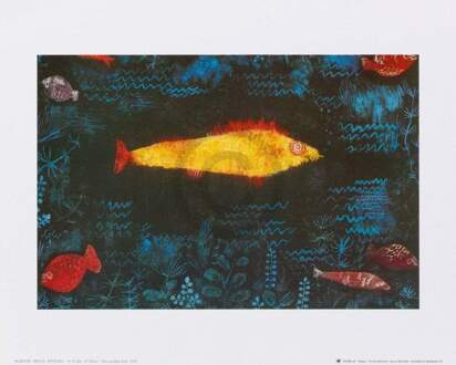 Paul Klee - The Golden Fish, 1925 Kunstdruk 30x24cm