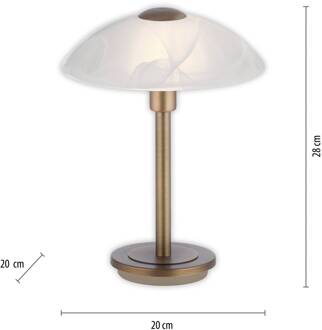 Paul Neuhaus Enova tafellamp, oudmessing oudmessing, wit