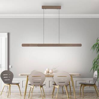 Paul Neuhaus hanglamp Adriana, bruin, lengte 160 cm donkerbruin