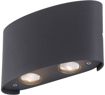 Paul Neuhaus LED buiten wandlamp Carlo, 13 cm, zwart antraciet