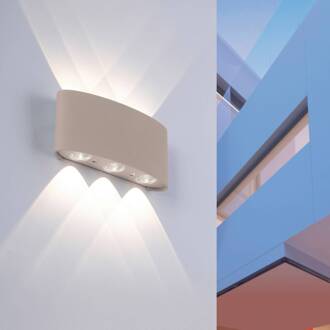 Paul Neuhaus LED buiten wandlamp Carlo, 17 cm, zandkleurig