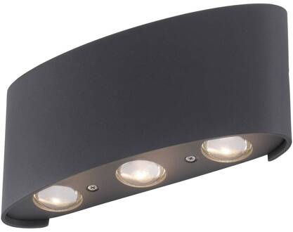 Paul Neuhaus LED buiten wandlamp Carlo, 17 cm, zwart antraciet
