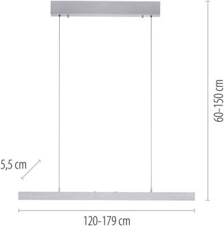 Paul Neuhaus LED hanglamp Adriana Comfort Lift, aluminium, CCT