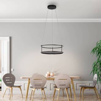 Paul Neuhaus LED hanglamp Contura, zwart, Ø 50 cm