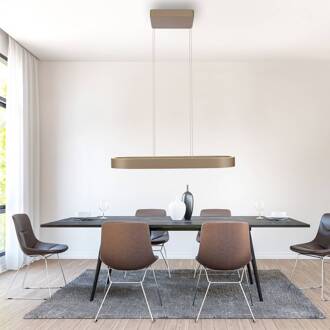 Paul Neuhaus LED hanglamp Q-Stretto, brons, 86,8 cm brons, wit