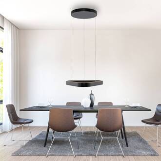 Paul Neuhaus LED hanglamp Q-Stretto, zwart, 60 cm zwart, wit