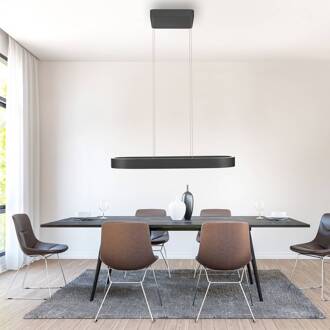 Paul Neuhaus LED hanglamp Q-Stretto, zwart,  86,8 cm zwart, wit