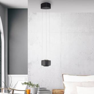 Paul Neuhaus LED hanglamp Q-Stretto, zwart, Ø 14,5 cm