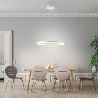 Paul Neuhaus LED hanglamp Titus, Ø 60 cm, wit, dimbaar