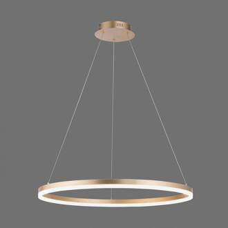 Paul Neuhaus LED hanglamp Titus, Ø 80 cm, messing, dimbaar mat messing