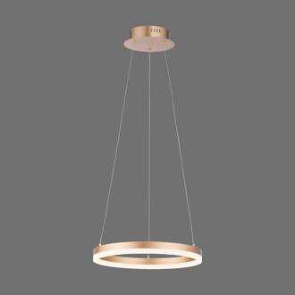 Paul Neuhaus LED hanglamp Titus, rond, Ø 40cm, mat messing