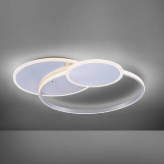 Paul Neuhaus LED plafondlamp Emilio met afstandsbediening, rond aluminium