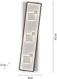 Paul Neuhaus LED plafondlamp Mailak, lengte 97 cm wit