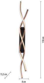 Paul Neuhaus LED plafondlamp Polina, 2-lamps, goud, dimbaar goud, zwart, wit