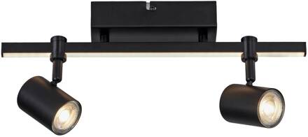 Paul Neuhaus LED plafondspot Barik, 40 cm, verstelbaar zwart, wit