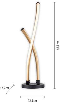 Paul Neuhaus LED tafellamp Polina, goud, metaal, dimbaar goud, zwart