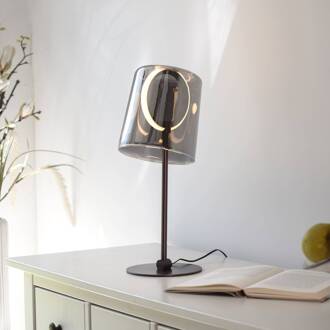 Paul Neuhaus LED tafellamp Zula, rookgrijs, hoogte 42 cm rokerig grijs