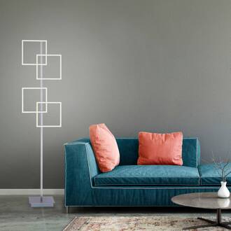 Paul Neuhaus LED vloerlamp Inigo, grijs, metaal, CCT, dimbaar staalgrijs