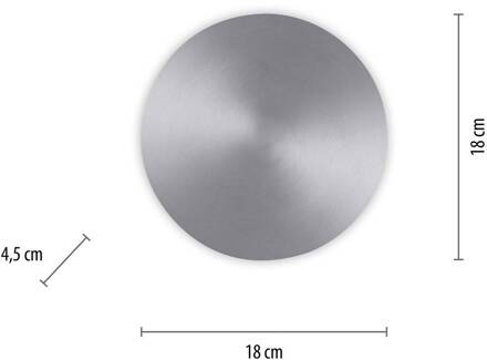 Paul Neuhaus LED wandlamp batterij Puntua Ø 18 cm aluminium