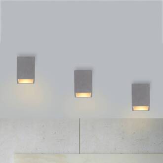 Paul Neuhaus plafondlamp Eton, grijs, beton, 11cm x 11cm, G9 betongrijs