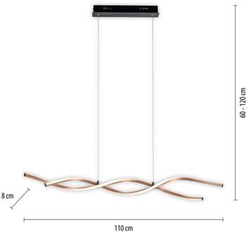 Paul Neuhaus Polina LED hanglamp, goud, metaal, dimbaar goud, zwart, wit