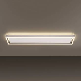 Paul Neuhaus Q-KAAN LED plafondlamp, 100x25cm zilver, wit